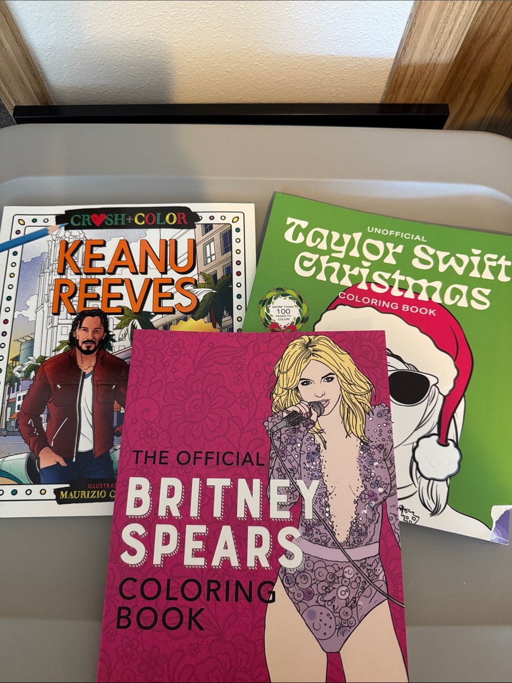 Celebrity Coloring Books - Taylor Swift, Britney Spears and Keanu Reeves